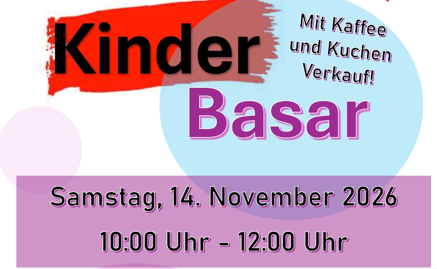 Einleitungsbild Einladung zum Basar für Kindersachen