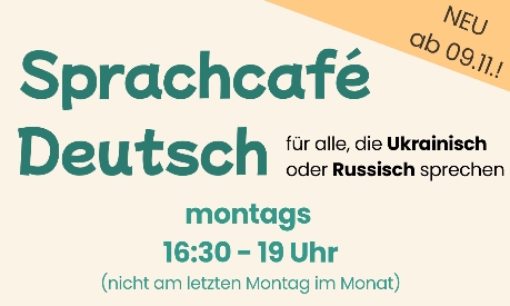 Einleitungsbild Sprachcafé Deutsch - für alle, die Ukrainisch oder Russisch sprechen