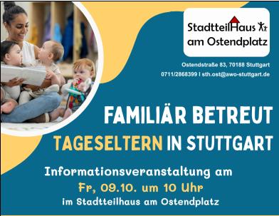Einleitungsbild Vorstellung Tageseltern im Stadtteilhaus am Ostendplatz am 09.10.2026